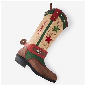 Cowboy Boot Personalized Christmas Stocking - 24880