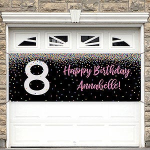 Confetti Personalized Birthday Banner - 45x108 - 24906-L