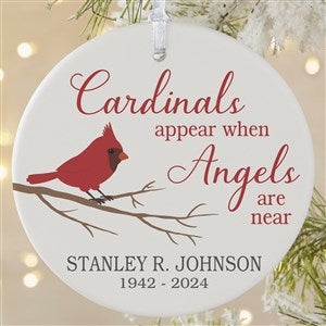 Cardinal Memorial Personalized Ornament- 3.75