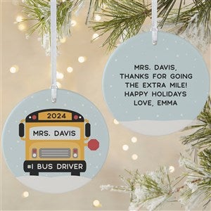 Best Bus Driver Personalized Ornament- 3.75