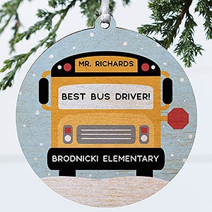 Best Bus Driver Personalized Ornament- 3.75
