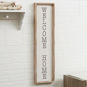 Rustic Expressions Personalized Vertical Whitewashed Barnwood Frame- 30