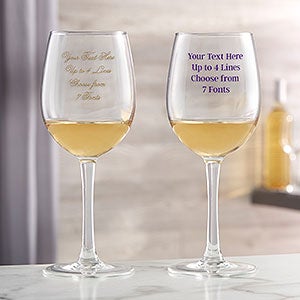 Write Your Own Custom Printed White Wine Glass - 24995-W