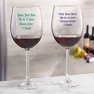 Write Your Own Custom Printed Red Wine Glass - 24995-R