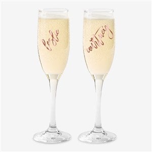 Vinyl Personalized Rosé Champagne Flute - 25005-F
