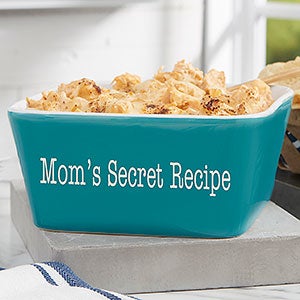 Personalized Small Classic Square Baking Dish- Turquoise - 25036T-C