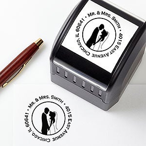 Bride & Groom philoSophie's® Self-Inking Address Stamp - 25266