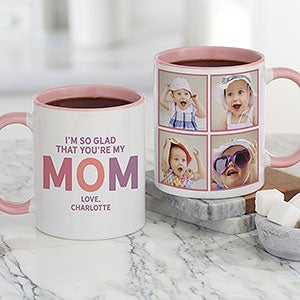 So Glad You're Our Mom Personalized Coffee Mug 11 oz.- Pink - 25614-P