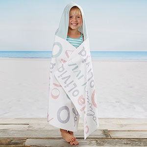 Youthful Name For Her Personalized Kids Hooded Beach & Pool Towel - 25628