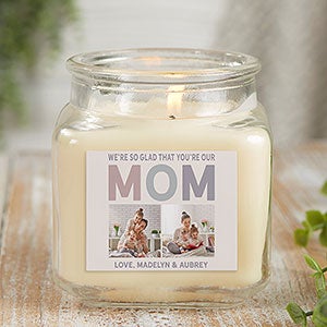 So Glad You're Our Mom Personalized 10 oz. Vanilla Candle Jar - 25723-10VB