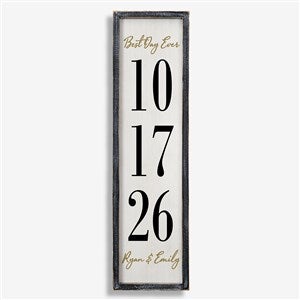 The Big Day Personalized Blackwashed Barnwood Frame Wall Art- 30