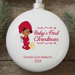 Precious Moments® Personalized Baby Girls 1st Christmas Deluxe Ornament - 25935