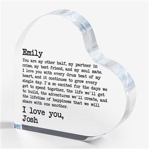 Love Notes Printed Heart Keepsake