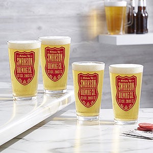 Beer Label Personalized Printed 16oz. Pint Glass - 26056-G