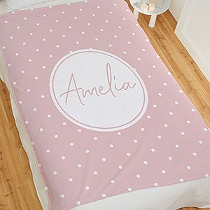 Simple and Sweet Personalized Baby Girl 60x80 Fleece Blanket - 26200-L