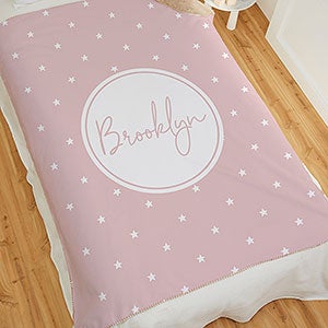 Simple and Sweet Personalized Baby Girl 50x60 Sherpa Blanket - 26200-S