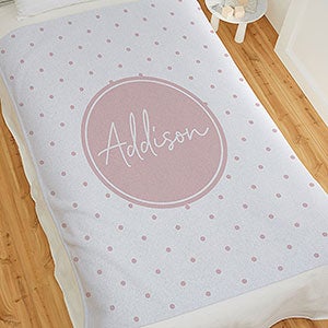 Simple and Sweet Personalized Baby Girl 50x60 Sweatshirt Blanket - 26200-SW