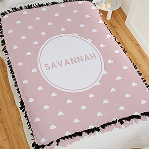 Simple and Sweet Personalized Baby Girl 50x60 Tie Blanket - 26200-T