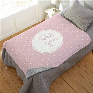 Simple and Sweet Personalized Baby Girl 50x60 Quilted Blanket - 26200-Q