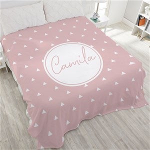 Simple and Sweet Personalized Baby Girl 90x108 Plush King Fleece Blanket - 26200-K