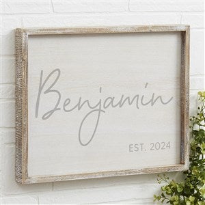 Simple and Sweet Personalized Baby Barnwood Frame Wall Art- 14