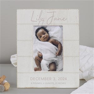 Simple and Sweet Personalized Baby Girl Shiplap Frame -4x6 Vertical - 26225-4x6V