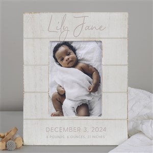 Simple and Sweet Personalized Baby Girl Shiplap Frame -5x7 Vertical - 26225-5x7V