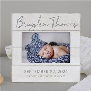Simple & Sweet Personalized Baby Shiplap Frame 4x6 Horizontal - 26226
