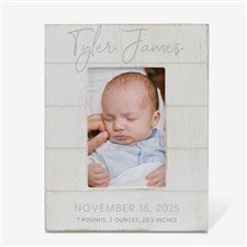 Simple and Sweet Personalized Baby Shiplap Frame-  4x6 Vertical - 26226-4x6V