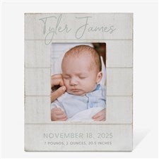 Simple and Sweet Personalized Baby Shiplap Frame-  5x7 Vertical - 26226-5x7V