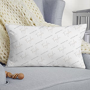Simple and Sweet Personalized Baby Lumbar Throw Pillow - 26228-LB