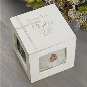 Baptism Personalized Photo Cube - White - 26233-W