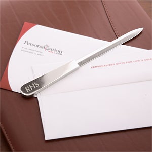 Personalized Family Crest Letter Opener – Engraved Metal Opener With Gift Box – Elegant Desk Accessory & Keepsake