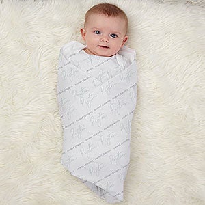 Simple and Sweet Personalized Baby Receiving Blanket - 26258