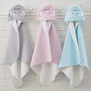 Elephant Personalized Hooded Baby Towel - 26267