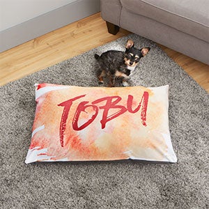 Watercolor Personalized Dog Bed- 22x30 - 26273-S