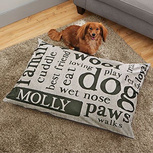 Happy Dog Personalized Dog Bed - 30x40 - 26278-L