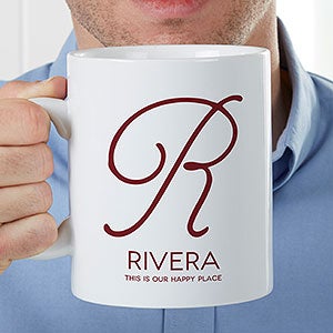 Initial Accent Personalized 30 oz. Oversized Coffee Mug - 26353