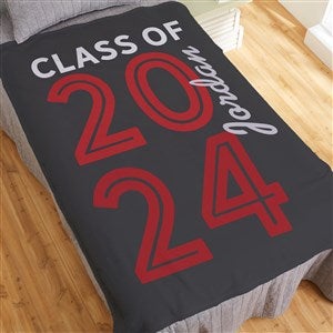 Graduating Class Of Personalized 50x60 Plush Fleece Blanket - 26413-F