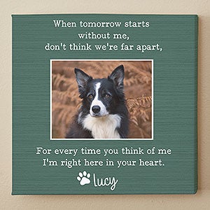 Pet Memorial Personalized Photo Canvas Print - 16x16 - 26473-M