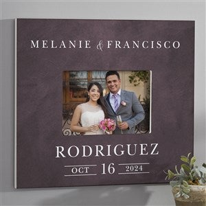 Moody Chic Personalized Wedding 5x7 Wall Frame- Horizontal - 26508-WH