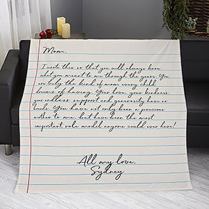 Letter To Mom Personalized 50x60 Plush Fleece Blanket