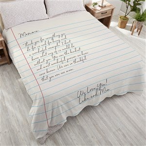 Letter To Mom Personalized 90x90 Plush Queen Fleece Blanket - 26699-QU