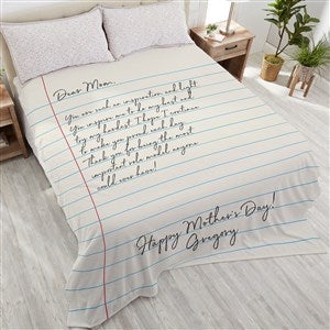 Letter To Mom Personalized 90x108 Plush King Fleece Blanket - 26699-K