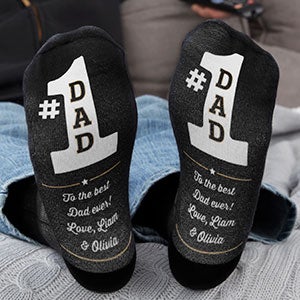 #1 Dad Personalized Adult Socks - 26814