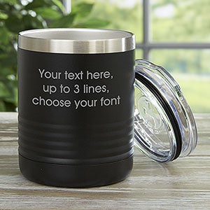 Write Your Own Personalized 10 oz. Stainless Steel Tumbler- Black - 26972-B