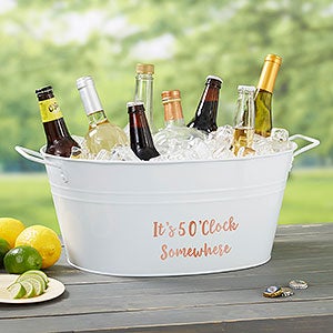 Write Your Own Personalized Beverage Tub-White - 26978