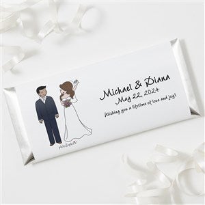 Wedding Couple philoSophie's® Personalized Wedding Candy Bar Wrappers - 27161