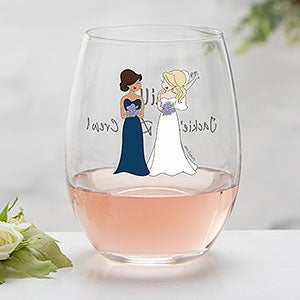 Bridal Party philoSophie's® Personalized Stemless Wine Glass - 27239-S