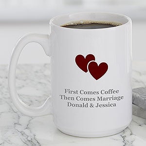 Choose your Icon Personalized Wedding Coffee Mug 15 oz.- White - 27309-L